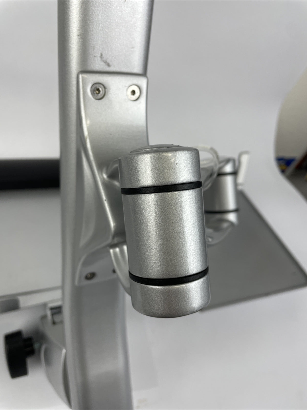 USED Single Monitor & Keyboard Sit-Stand Pole Mount Standing Workstation - LOOK