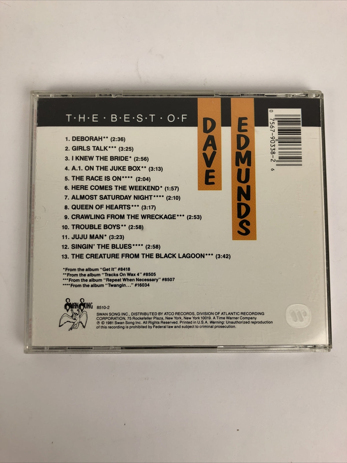 Dave Edmunds : The Best of Dave Edmunds Digital Audio CD (1997) MINT DISC #56