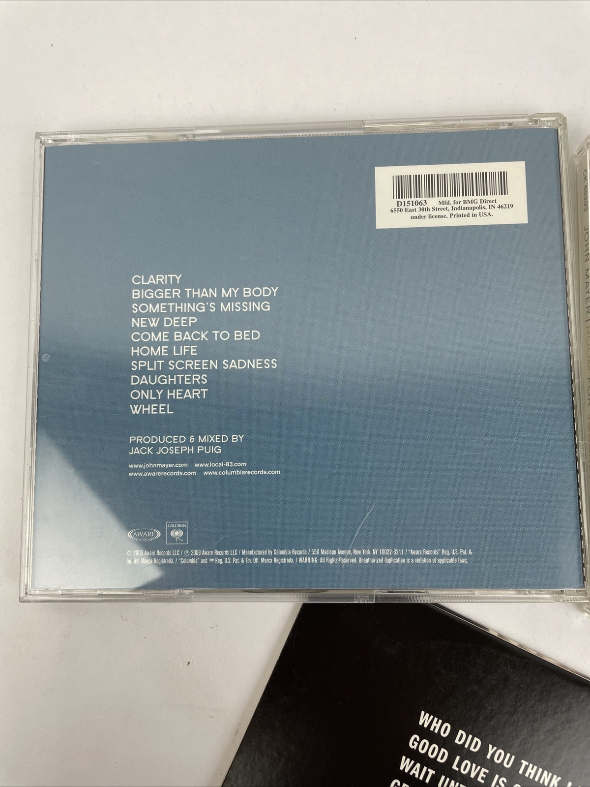 3 x John Mayer CD Lot - Room For Squares - Heavier Things - TRY Live in Concert