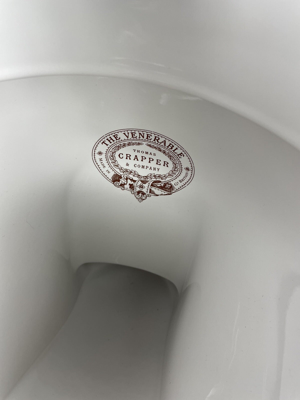 Thomas Crapper high level toilet bowl with seat traditional Victorian bathroom fixture no tank
