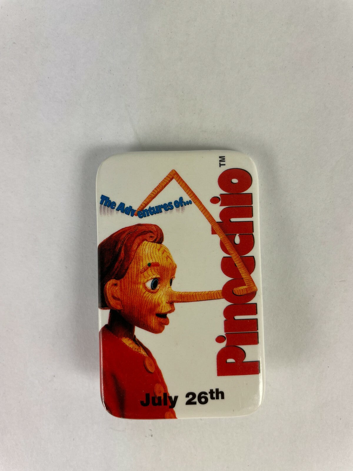 The Adventures of Pinocchio Movie Film Button Fast Shipping Must See