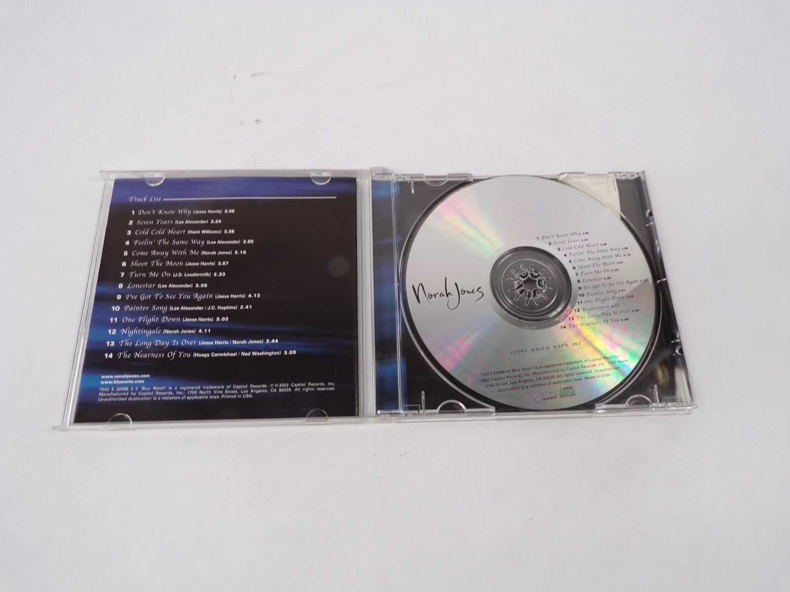 Norah Jones Come Away With Me Don't Know Why Seven Years Cold Cold Heart CD#67