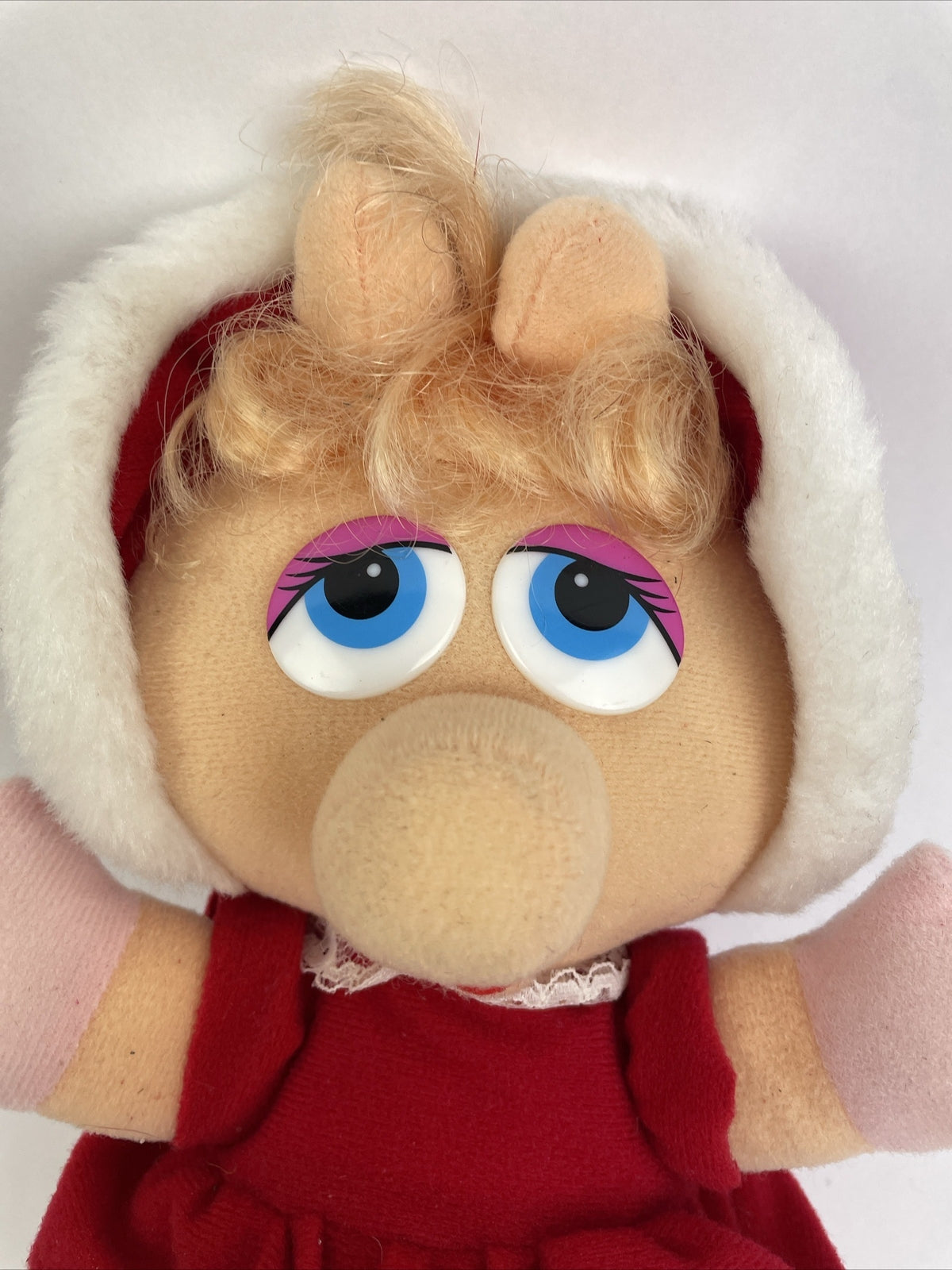Vintage Miss Piggy 12" Christmas Plush Doll 1987 Muppet Baby - Jim Henson LOOK