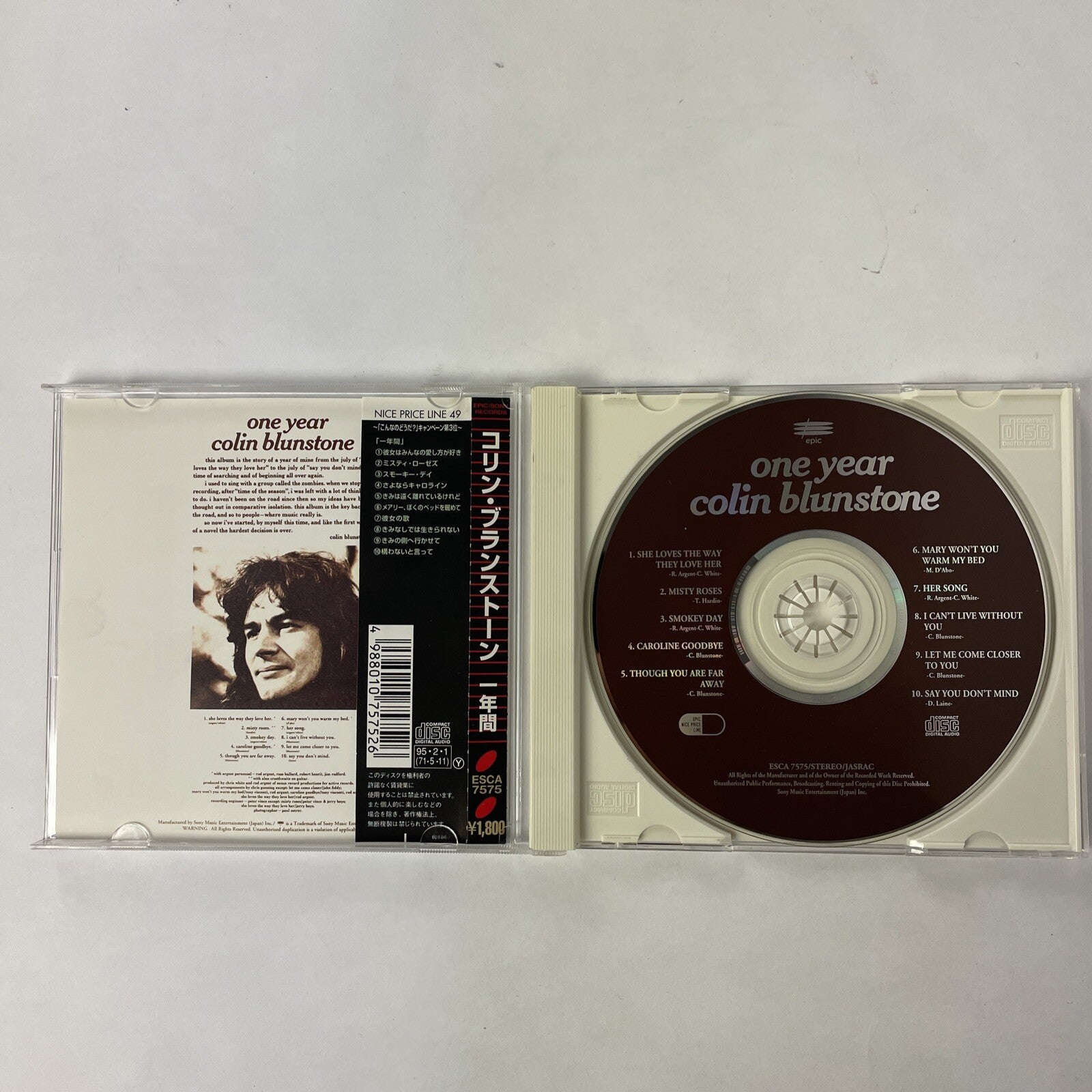 Colin Bluntsone - One year CD Japanese Import #20