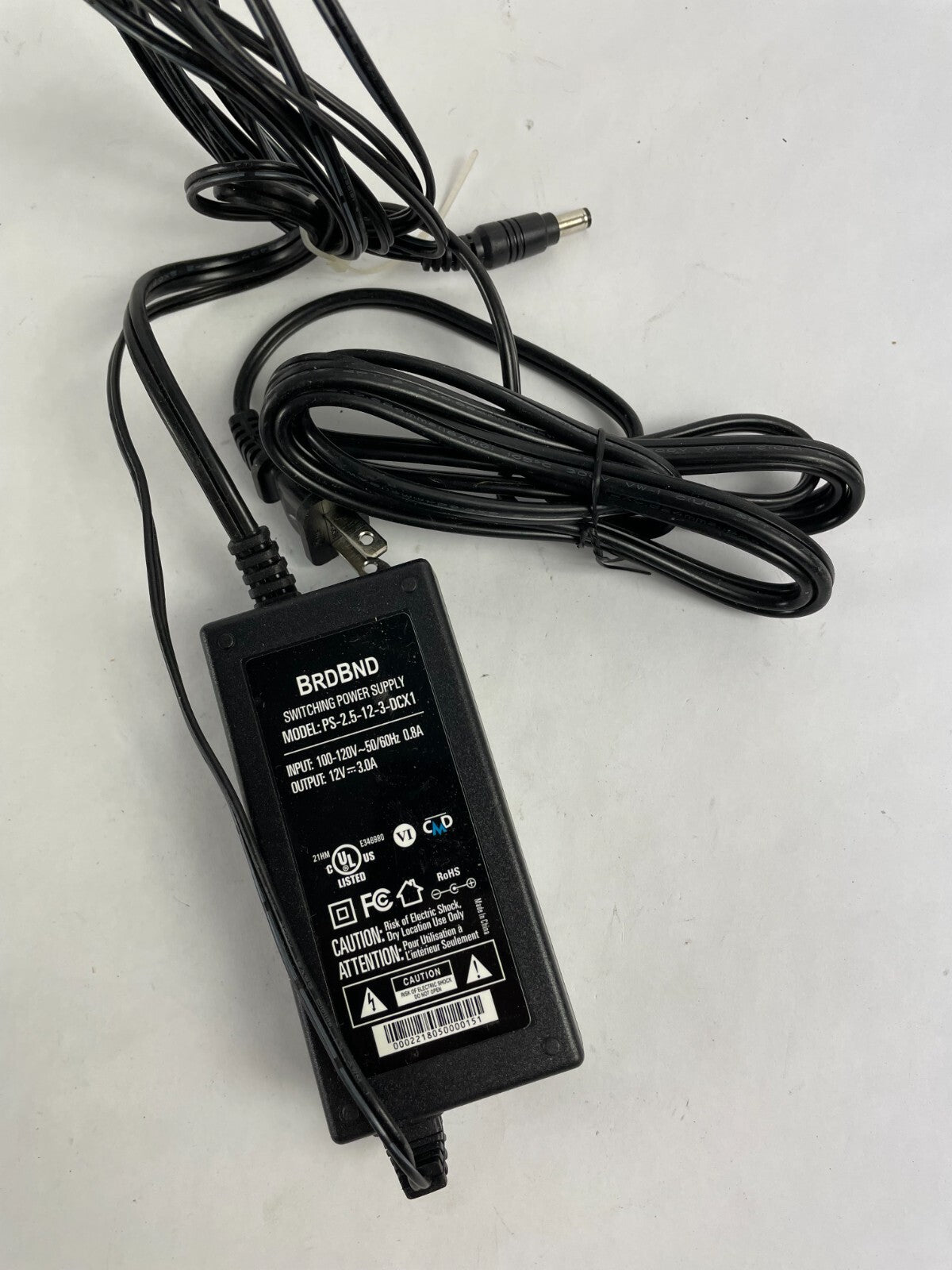 Genuine BRDBND PS25123DCX1 Ac Adapter Output 12 V 3 A Power Supply Adapter A74