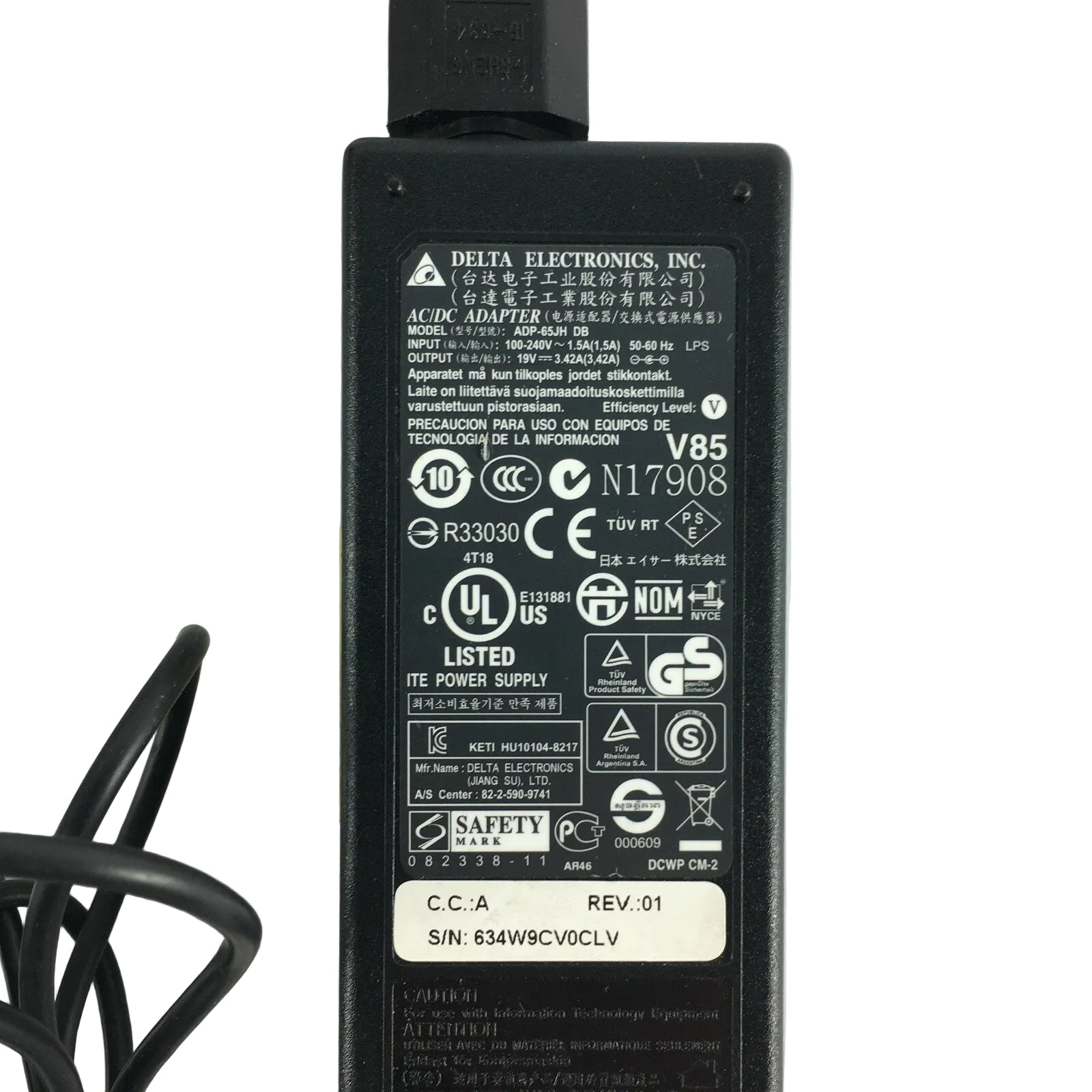 Genuine Delta ADP65JHDB Output 19 V 3.42 A Power Supply Adapter A41