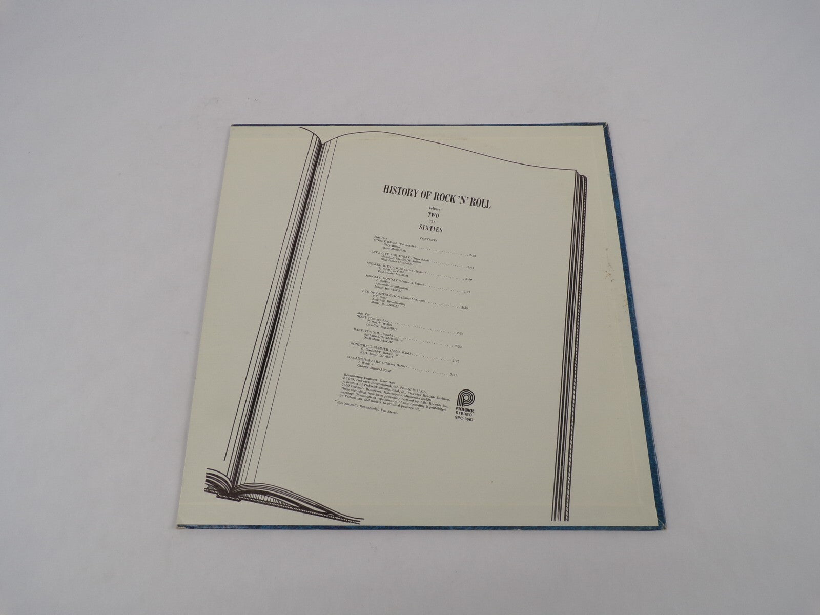 History Of Rock 'N' Roll Vol 2 The Sixties Dizzy Moody River Vinyl Record