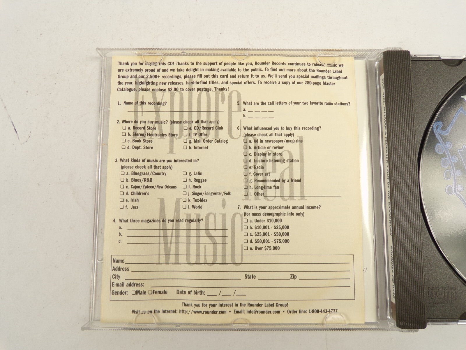 Rice Rice Hillman pedersen Out The Woodwork CD#48