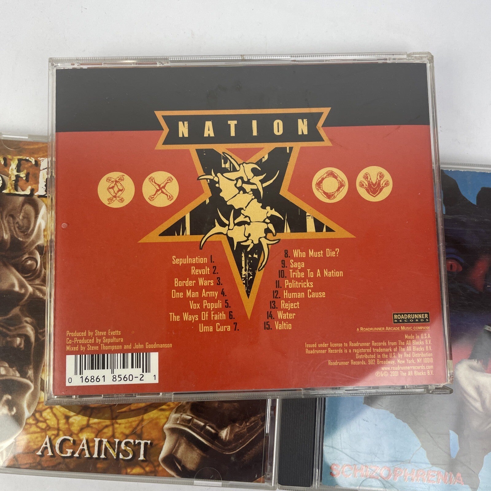 SEPULTURA CD LOT of 3 - NATION , SCHIZOPHRENIA , AGAINST - VGC - GUARANTEED