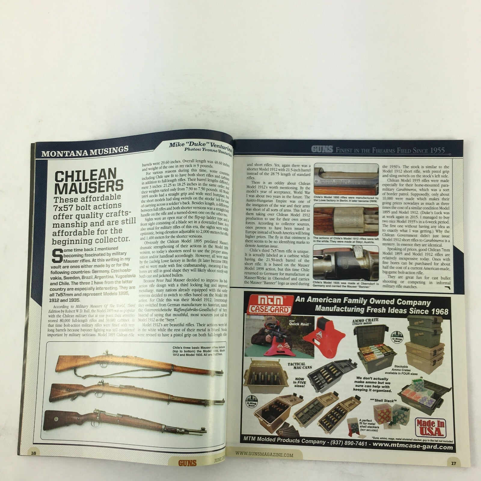 June 2016 Guns Magazine Marksman Supreme Bravo 5.56mm Bush Knives .41 Special