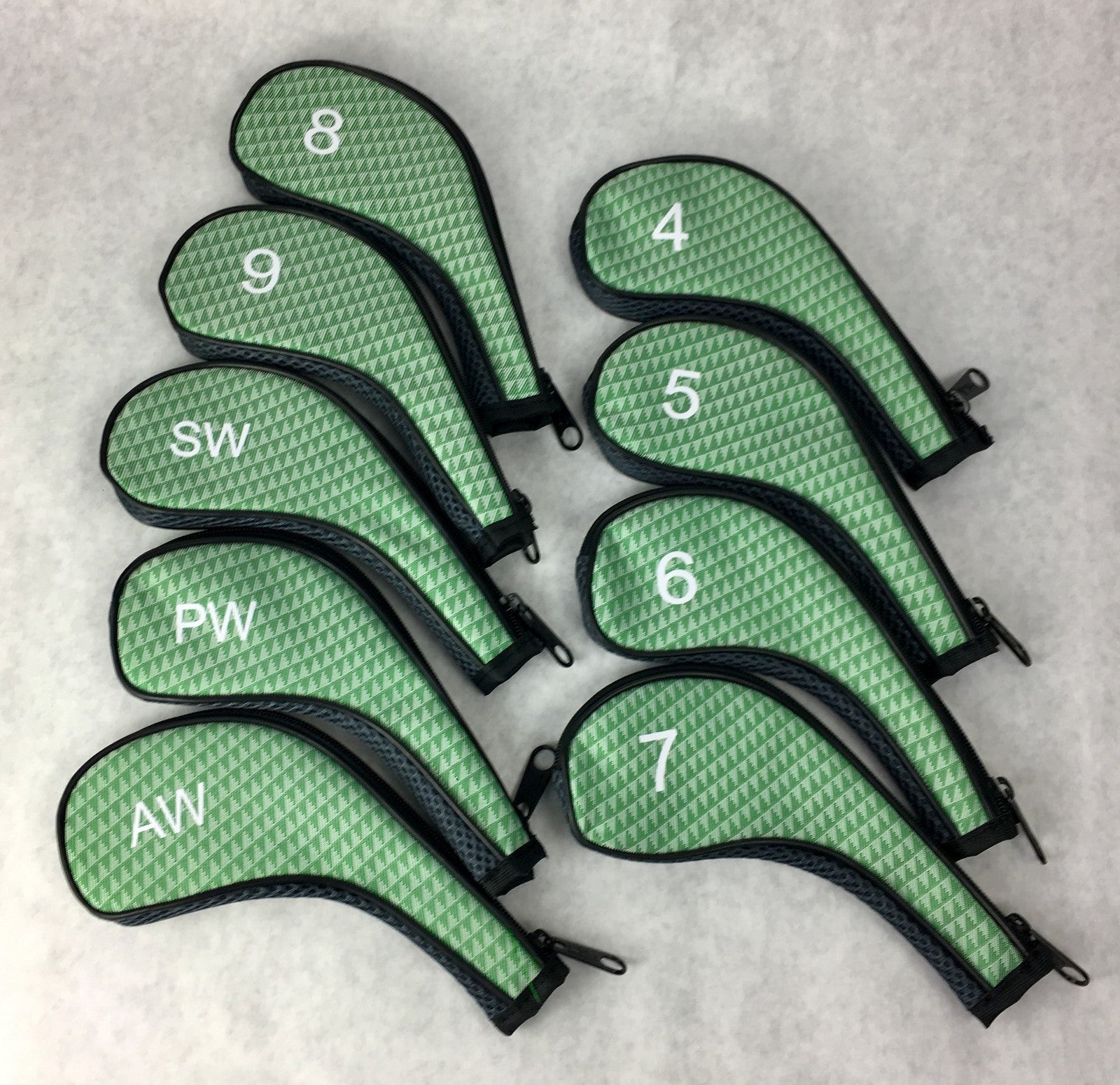 Designer 9pcs Golf Club Head Cover Wedge Iron Sleeve Protector Case High Quality
