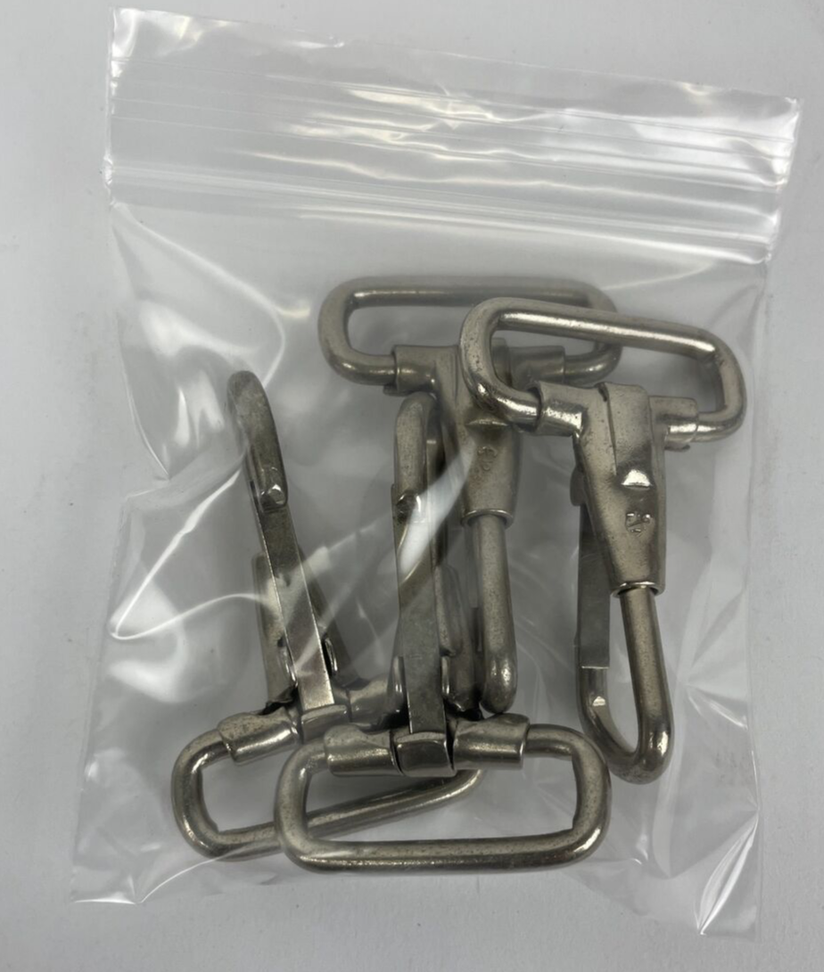 Lot of 4 x WC Marine Stainless Steel 2" Webbing Halter Snap Hook Rigging Lifting