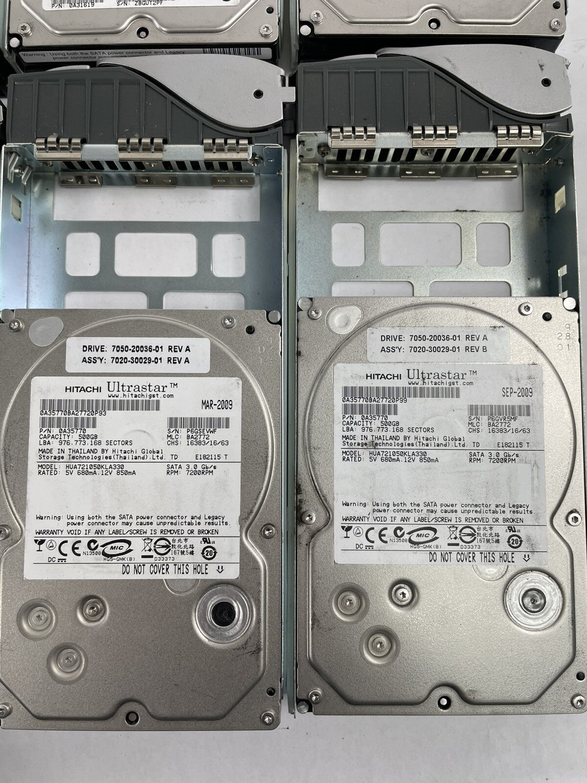 Lot of 15 Hitachi Ultrastar 500GB Desktop HDD 3.5" SATA 7200 RPM 16MB Cache