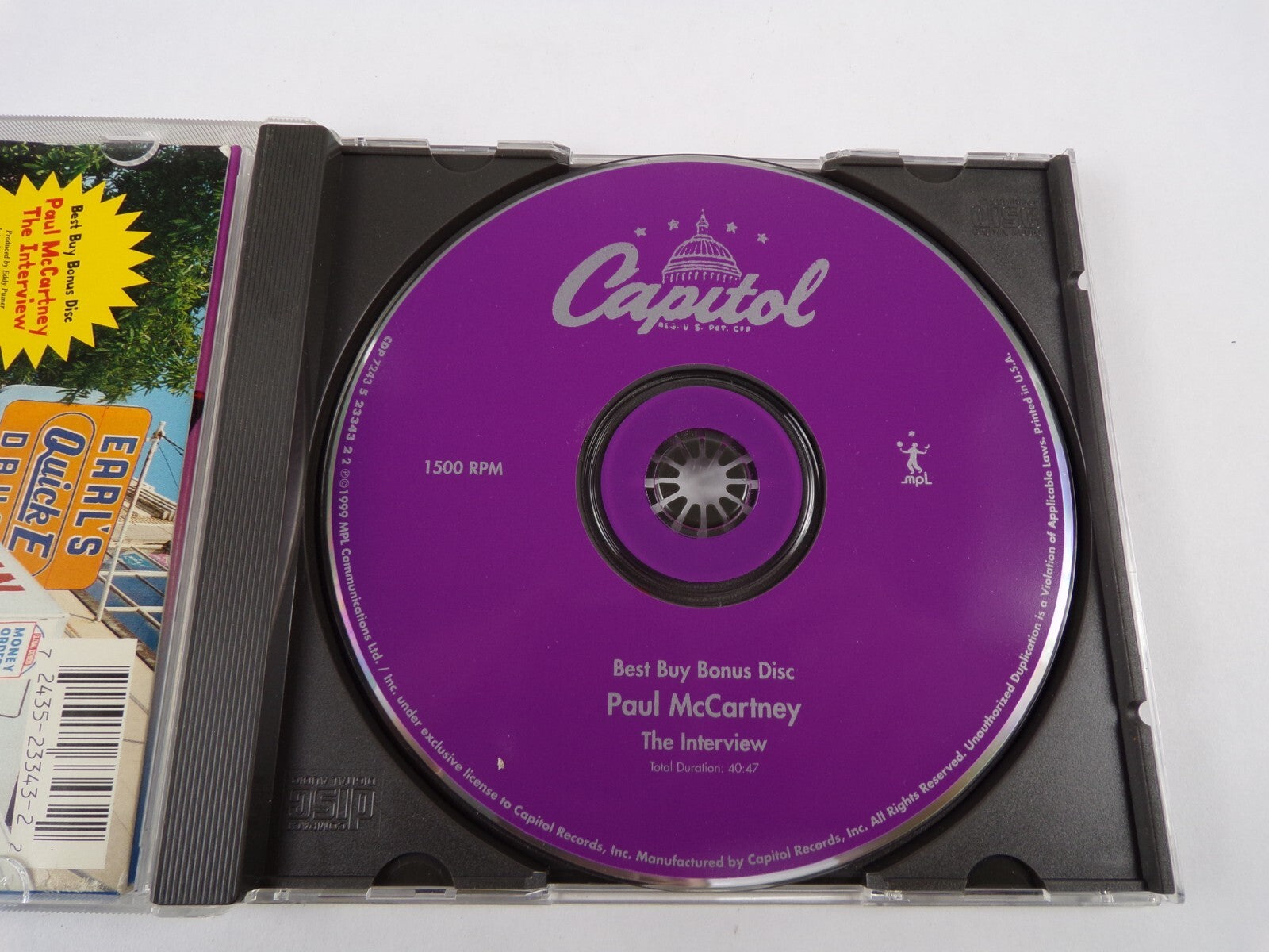 Best Buy Bonus Disc Paul Mc Cartney The Interview Blue Jean Bop CD#26