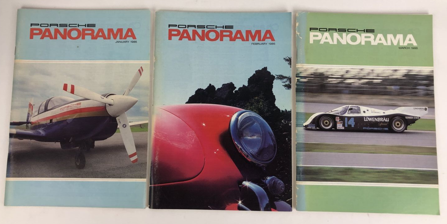Porsche Panorama Magazine - 1986 Complete Set 30th Anniversary 12 issue - RARE