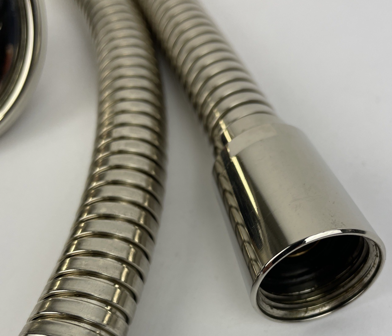 Designer Cooper chrome hand shower with porcelain handle and stainless steel hose