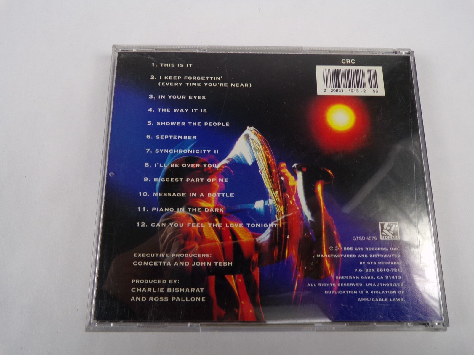 The John Tesh Project Sax on the Beach CD smooth jazz instrumental music