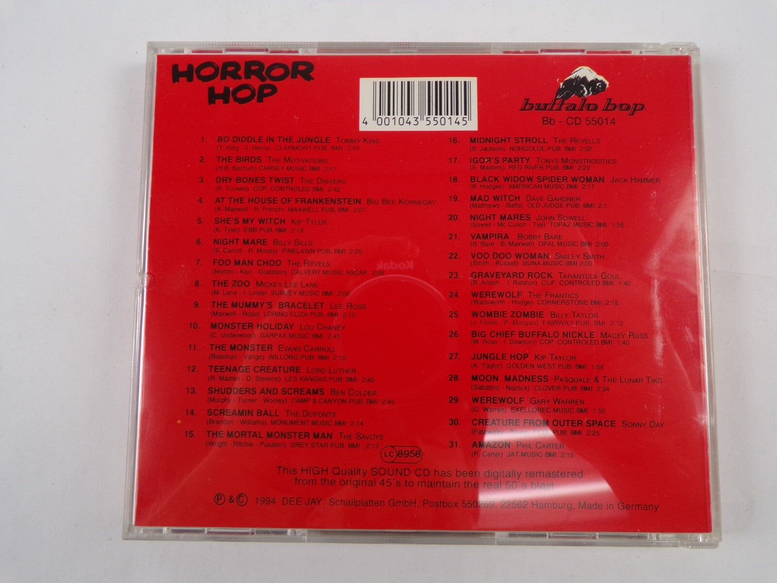 Horror Hop Buffalo Bop CD #18