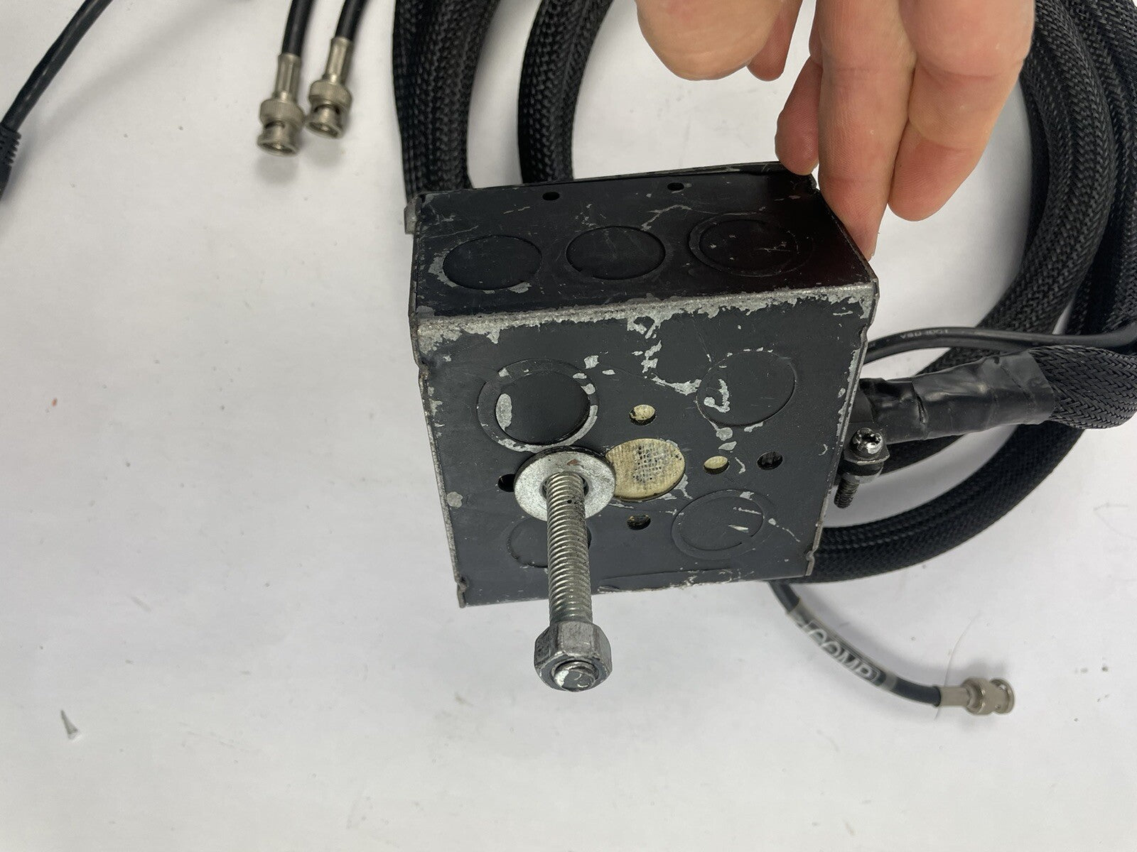 Breakout box Audio Snake 4 inputs Neutrik powerCON 20A EtherCon RJ45 BNC #B