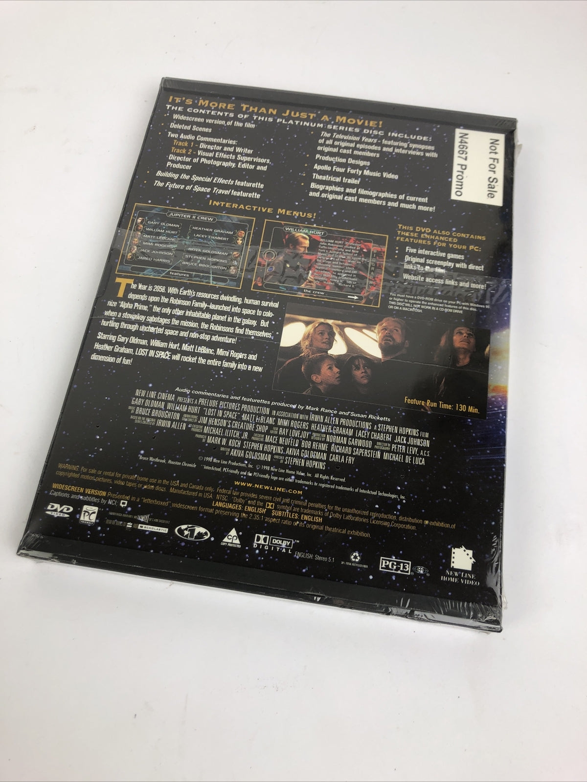 Lost In Space (DVD, 1998) Snap Case - Interactive Menus - Brand New
