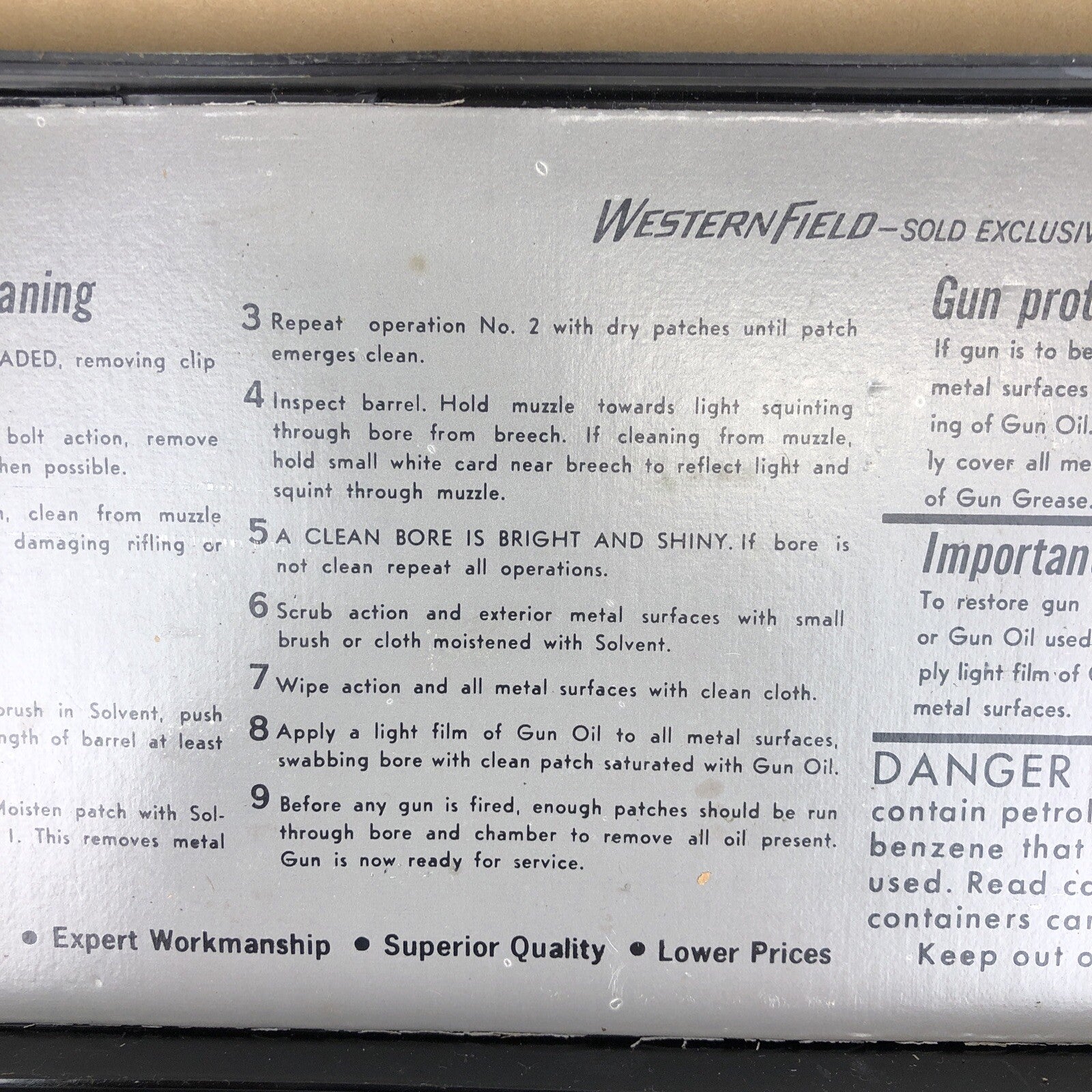 Vintage Ward's Western Field Rifle Gun Cleaning Kit - LOOK