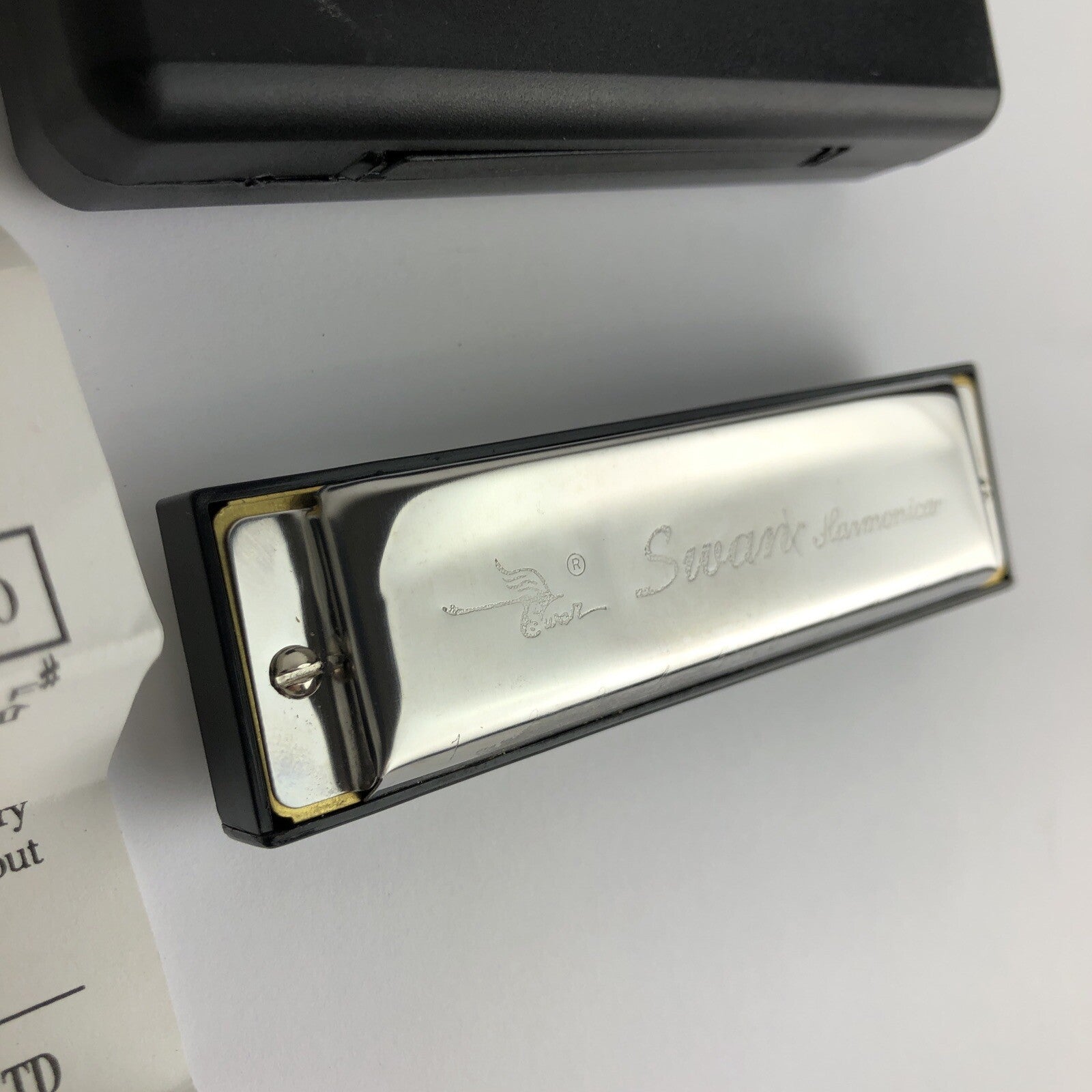 Swan Blues Power 10 Hole C Key Harmonica With Case + Instructions VGC Condition