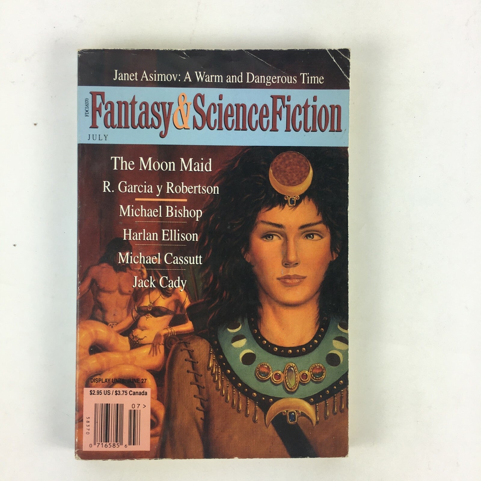 July Fantasy & Science Fiction The Moon Maid Harlan Ellison Jack Cady Janet