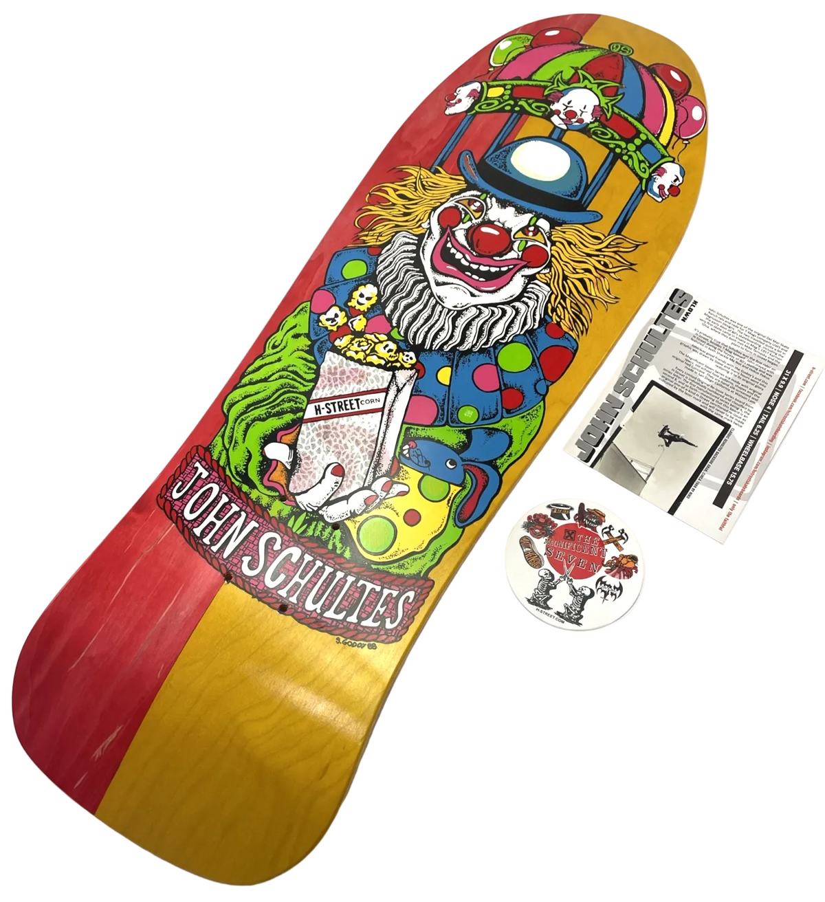 H-Street John Schultes A Series Clown skateboard deck limited edition #03 of 136
