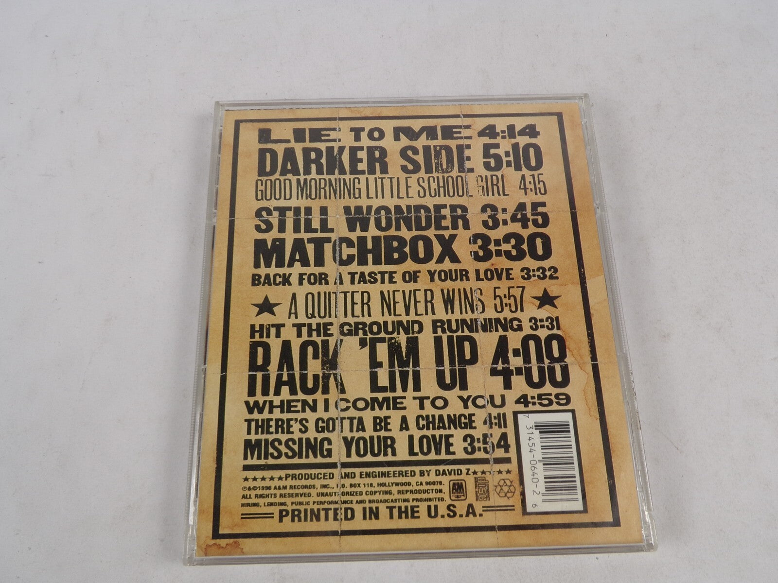 Jonny Lang Lie To Me Darker Side Good Morning Little School Girl Still CD#53