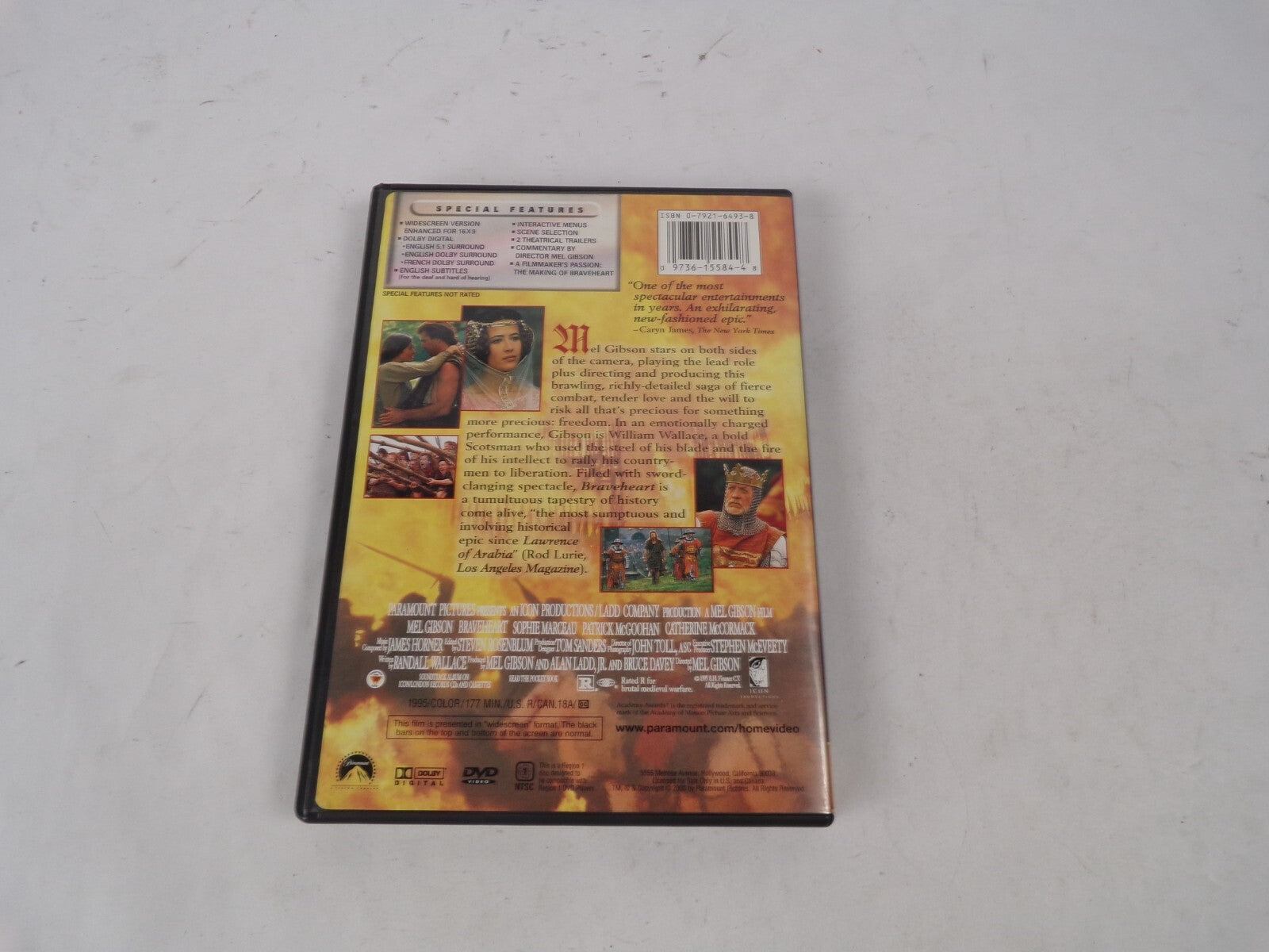 Mel Gibson Braveheart Every Man Dies, Not Every Man Really Lives WinneDVD Movies