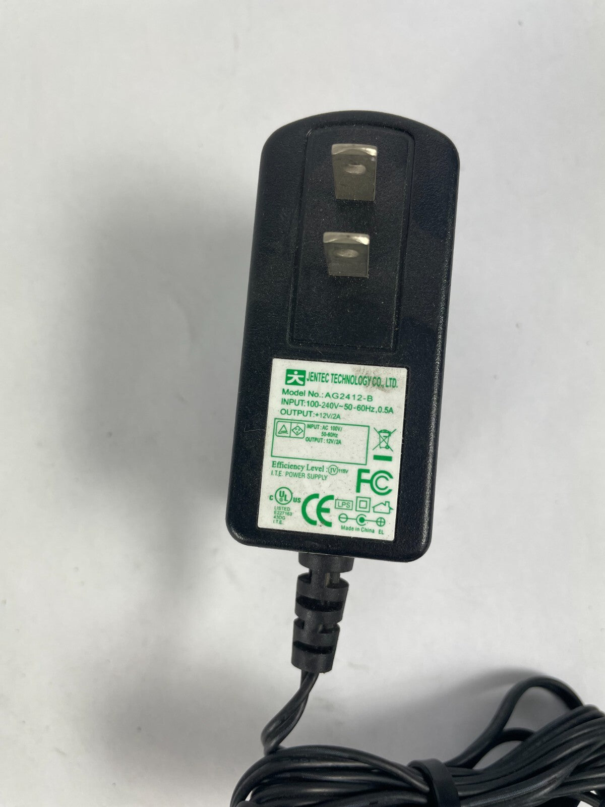 Genuine JentecTechnology AG2412-B Adapter Output 12V 2A Power Supply Adapter A60