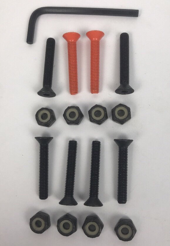 NOS Grind King SKATEBOARDS 1.25” Allen Skateboard Hardware 2 Orange Bolts