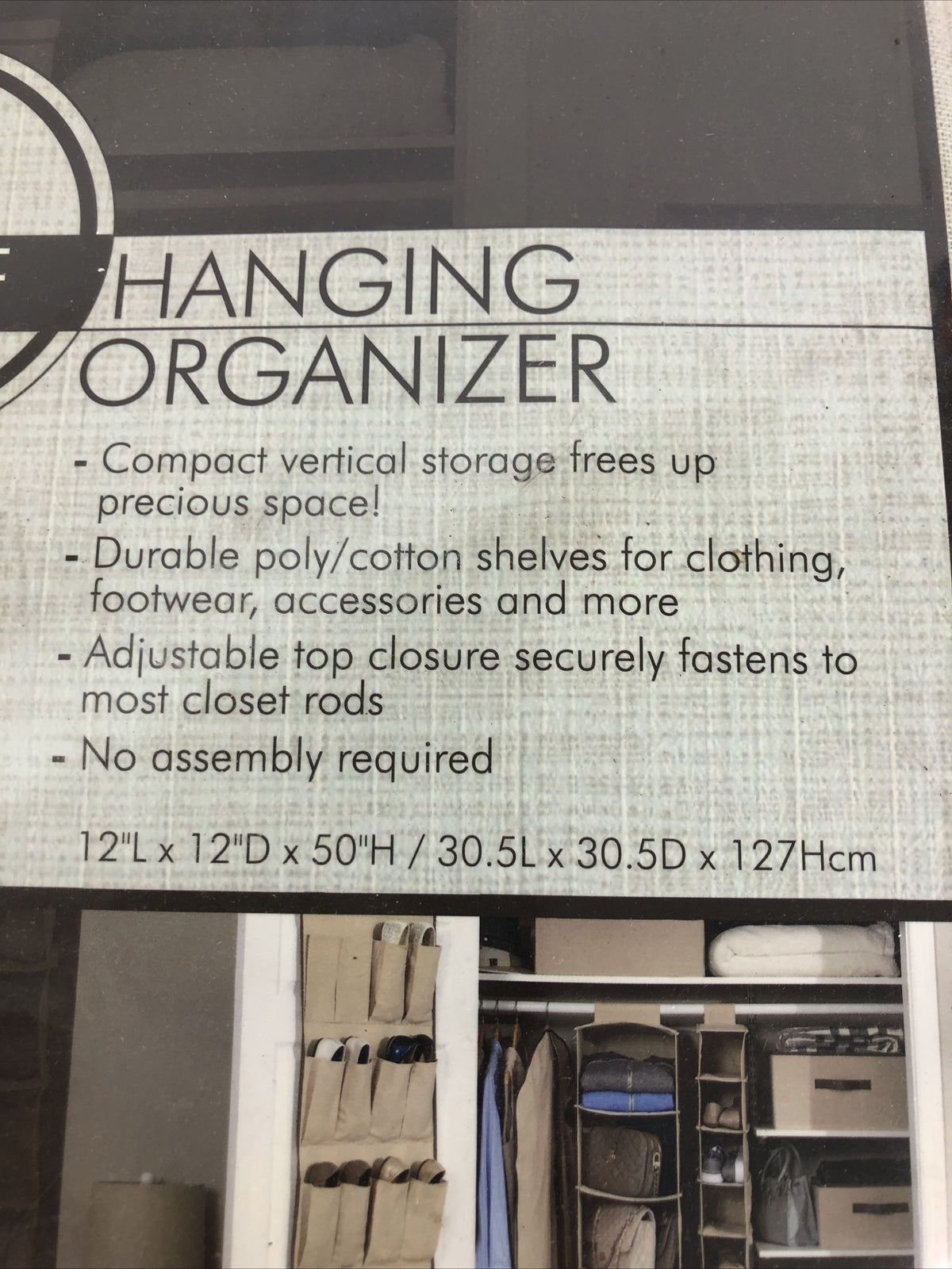 6-Shelf Hanging Closet Organizer Collapsible Hanging Closet Shelves Hanging LOOK