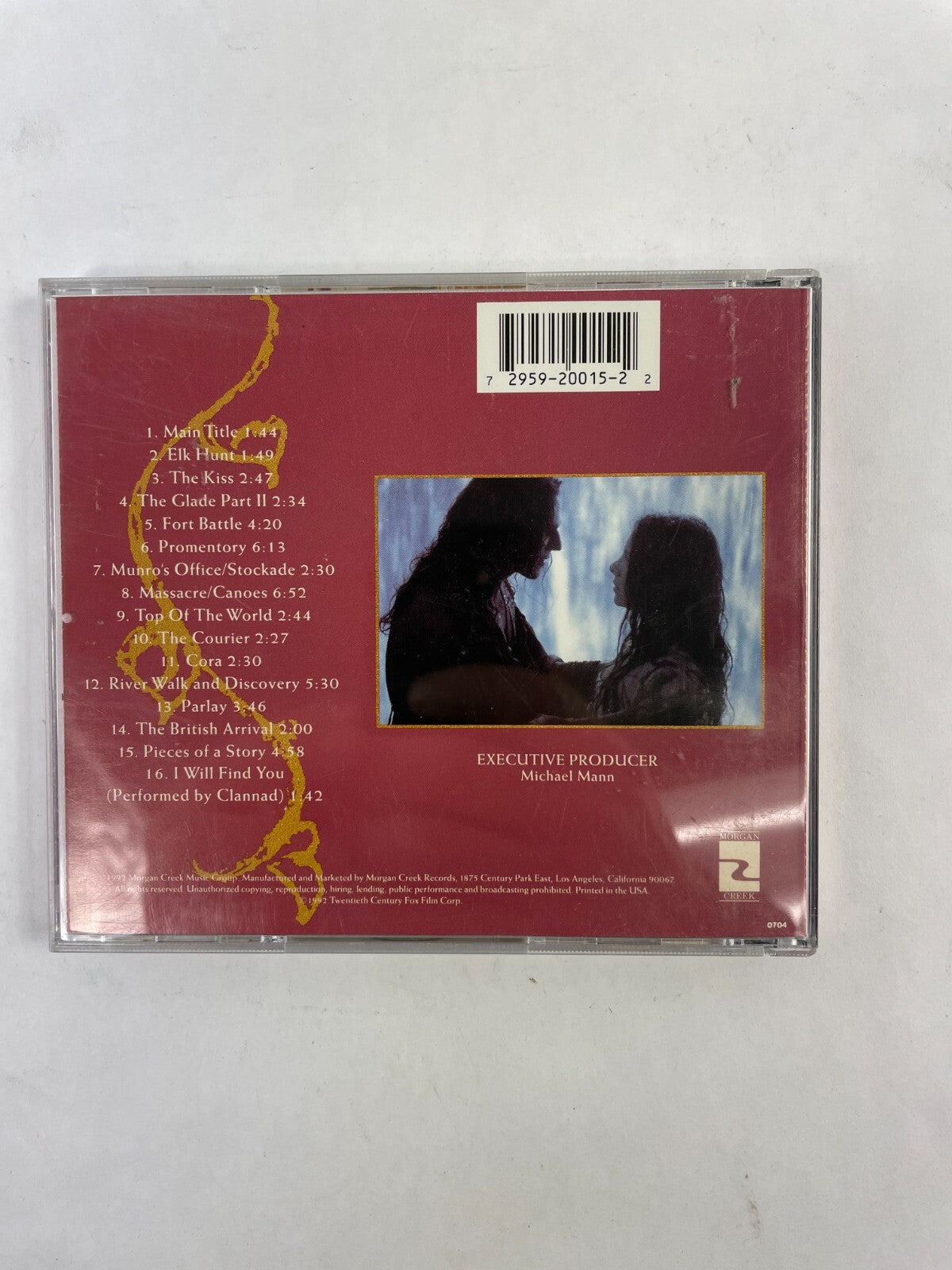 The Last Of The Mohicans Main Title Elk Hunt THe Kiss The Glade Part II CD#72
