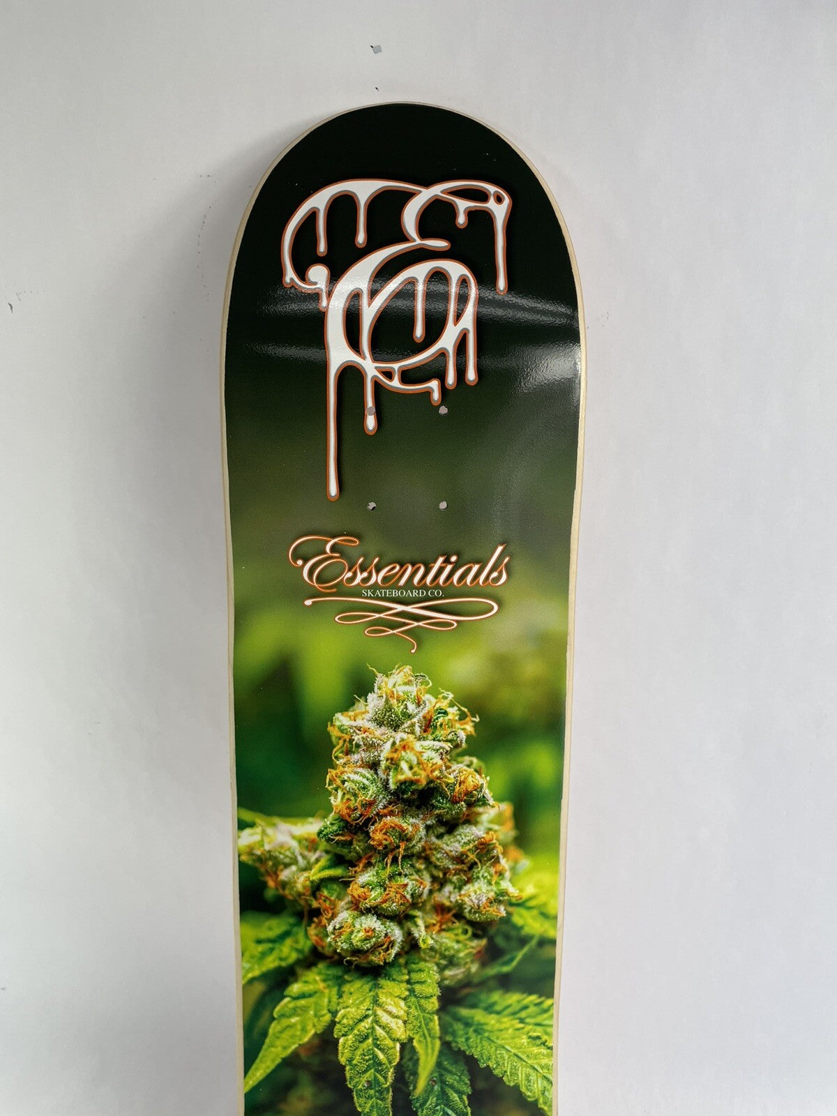 Papaya BX Cannabis Week 8.125-inch hard rock maple skateboard deck with included grip tape.
