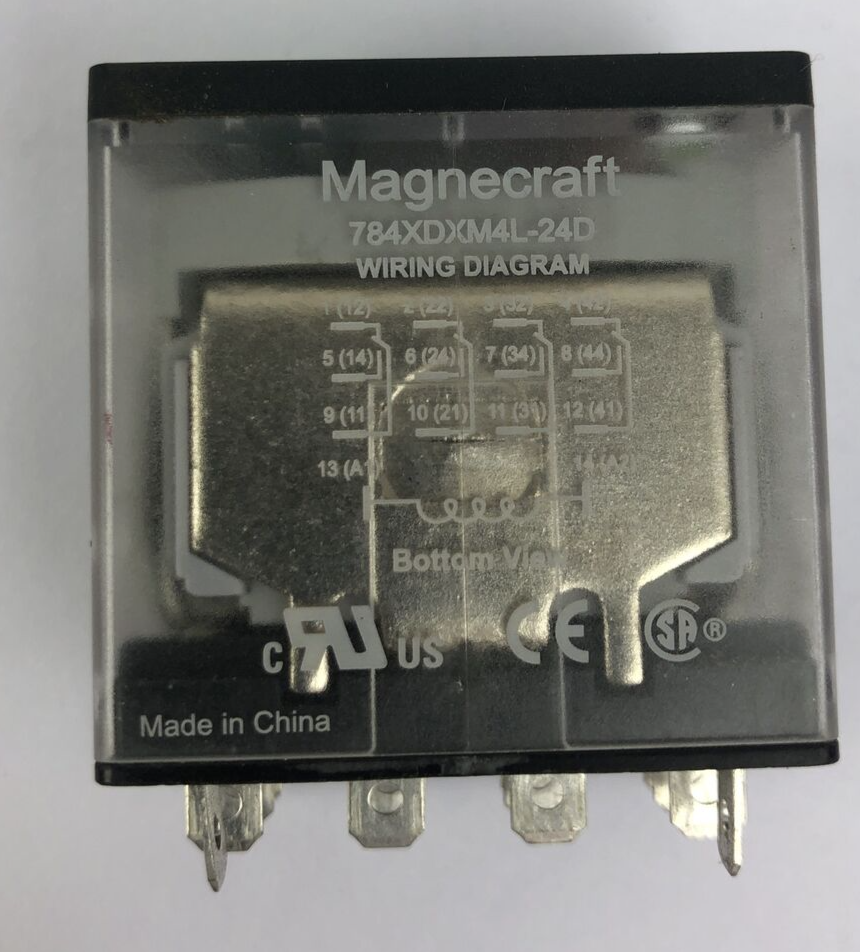 Schneider Electric Magnecraft 784XDXM4L-24D 24VDC 15A Power Relay - LOOK