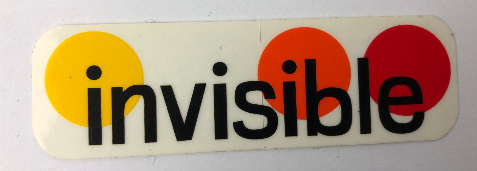 Invisible Skateboards vintage original Jamie Thomas vinyl decal sticker measuring 3.5 by 1 inch.