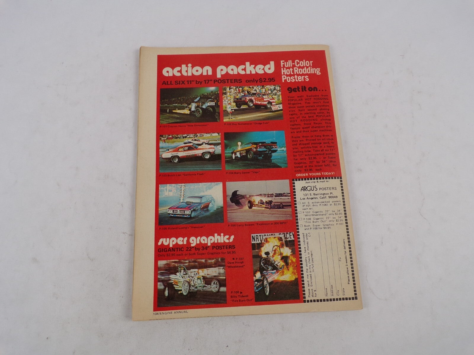 October 1973 Hot Rod Magazine No.1 Ignition Mallory Action Packed Full-Color Hot