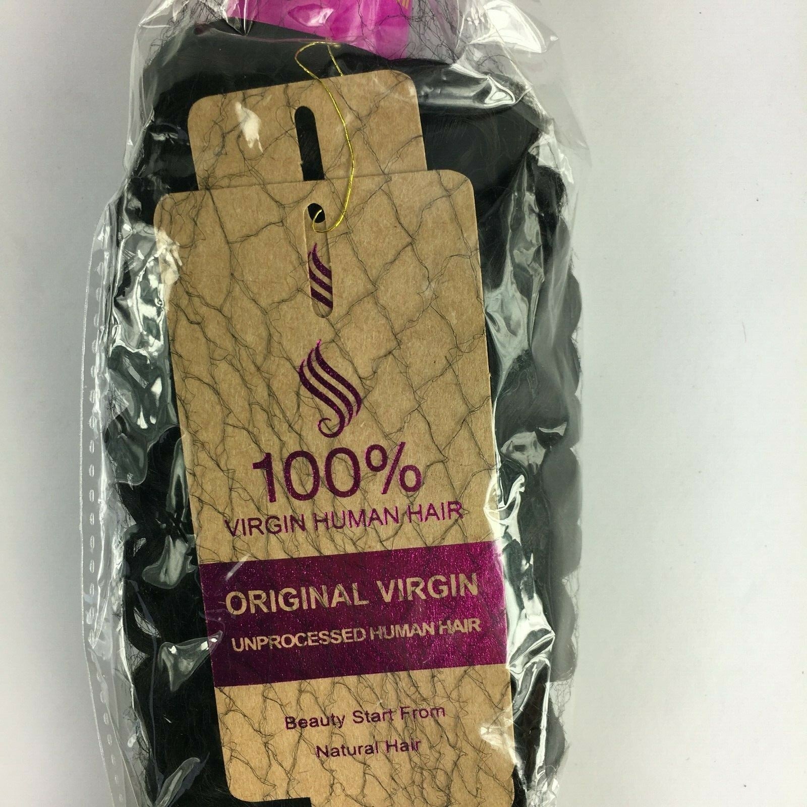 Brand New 100% Virgin Human Unprocessed Hair Size 18" Curly Style Black A2