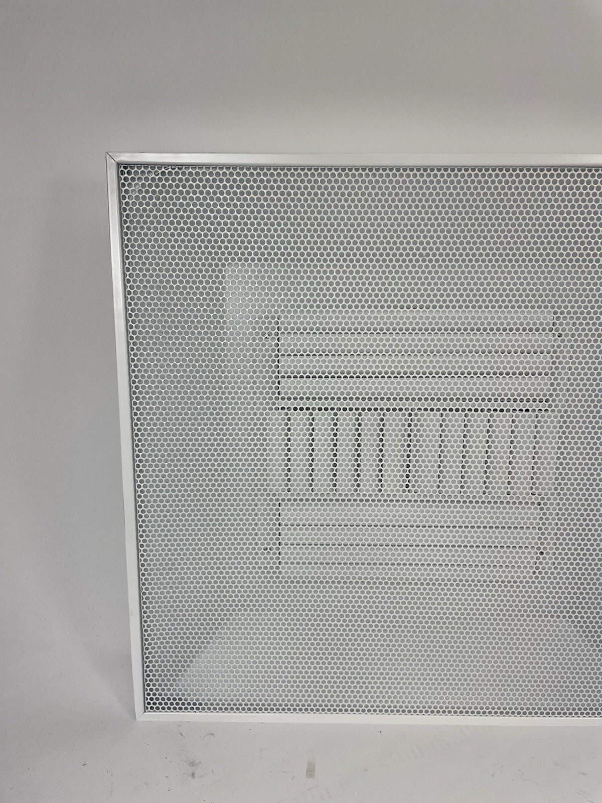 TRUaire 1400CB12 Perforated White Drop Ceiling T-Bar Metal Diffuser 24"x24"- 12"