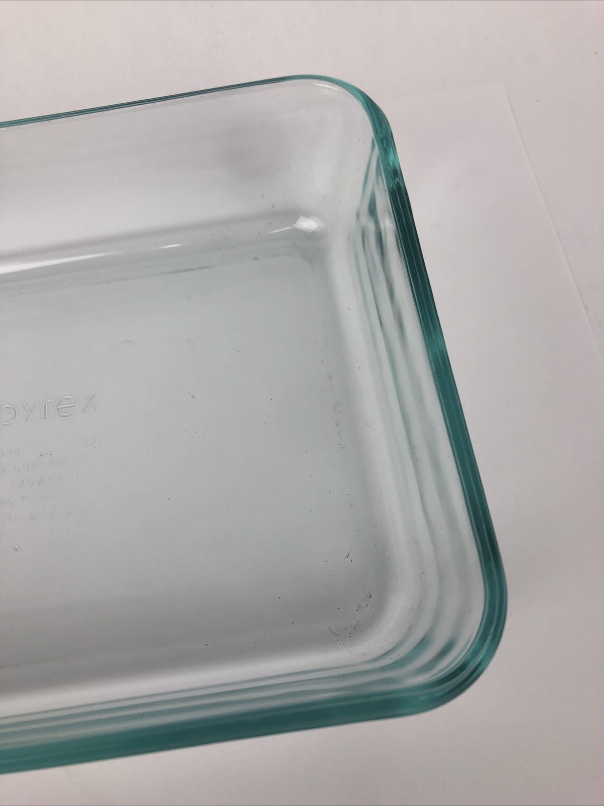 PYREX VISIONS Blue Green 3 CUP VINTAGE RECTANGULAR BAKING DISH CASSEROLE #7210
