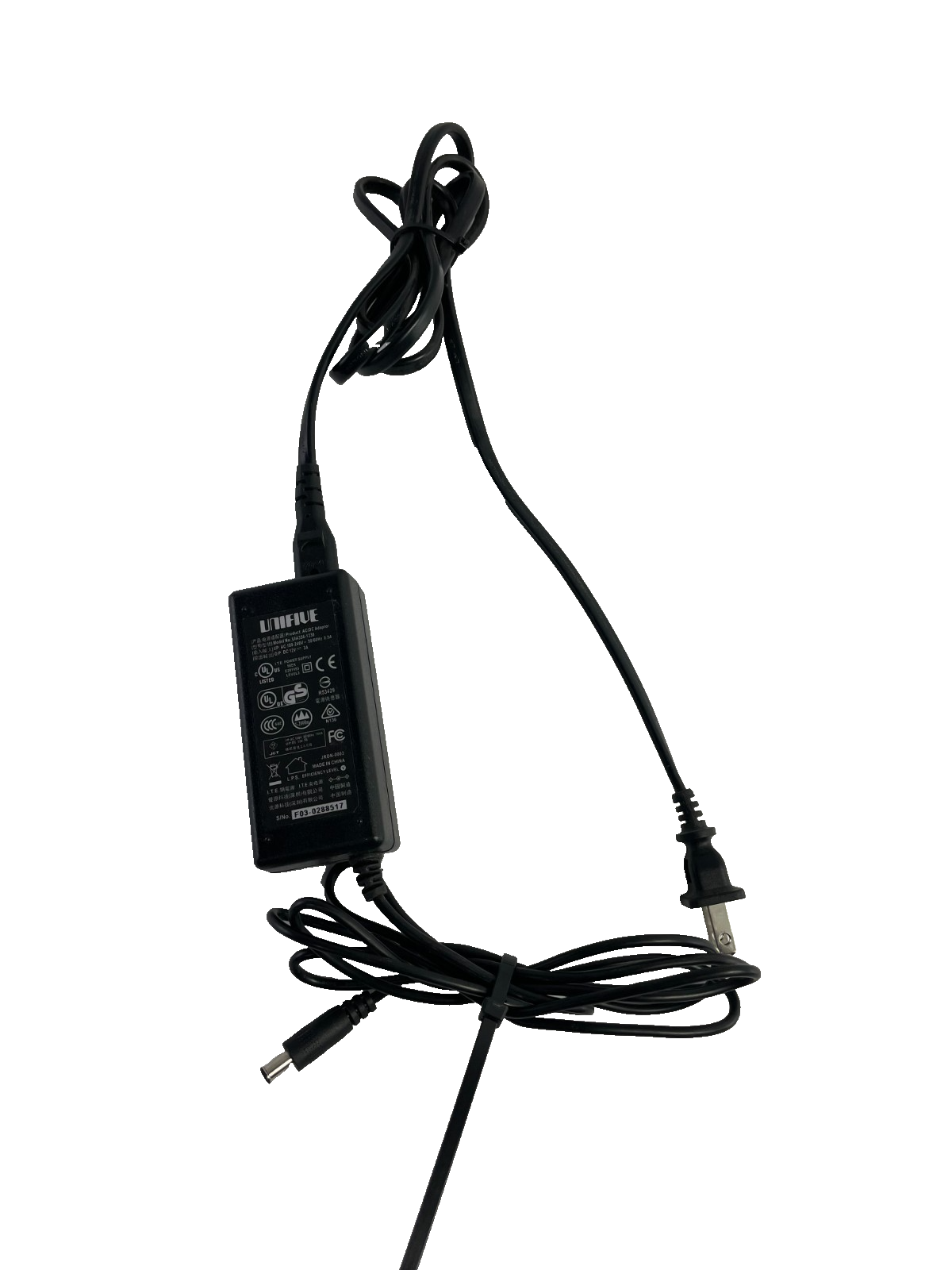 Geniune Unifive Model UIA336-1230 Output 12V 3.0A AC Power Supply Adapter #A85