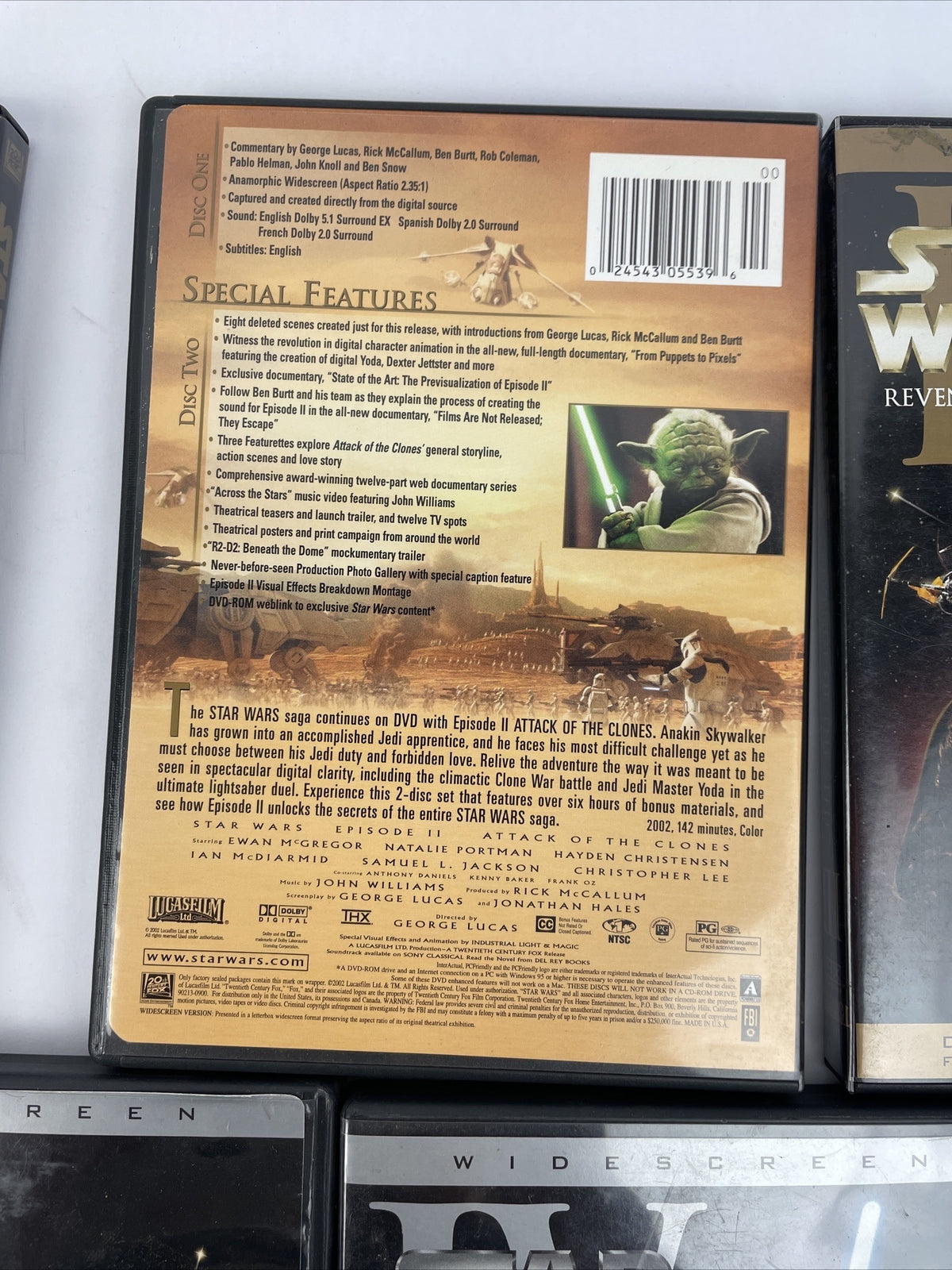 5 x Star Wars DVD - I , II , III , IV , V THX Digitally Mastered - Guaranteed