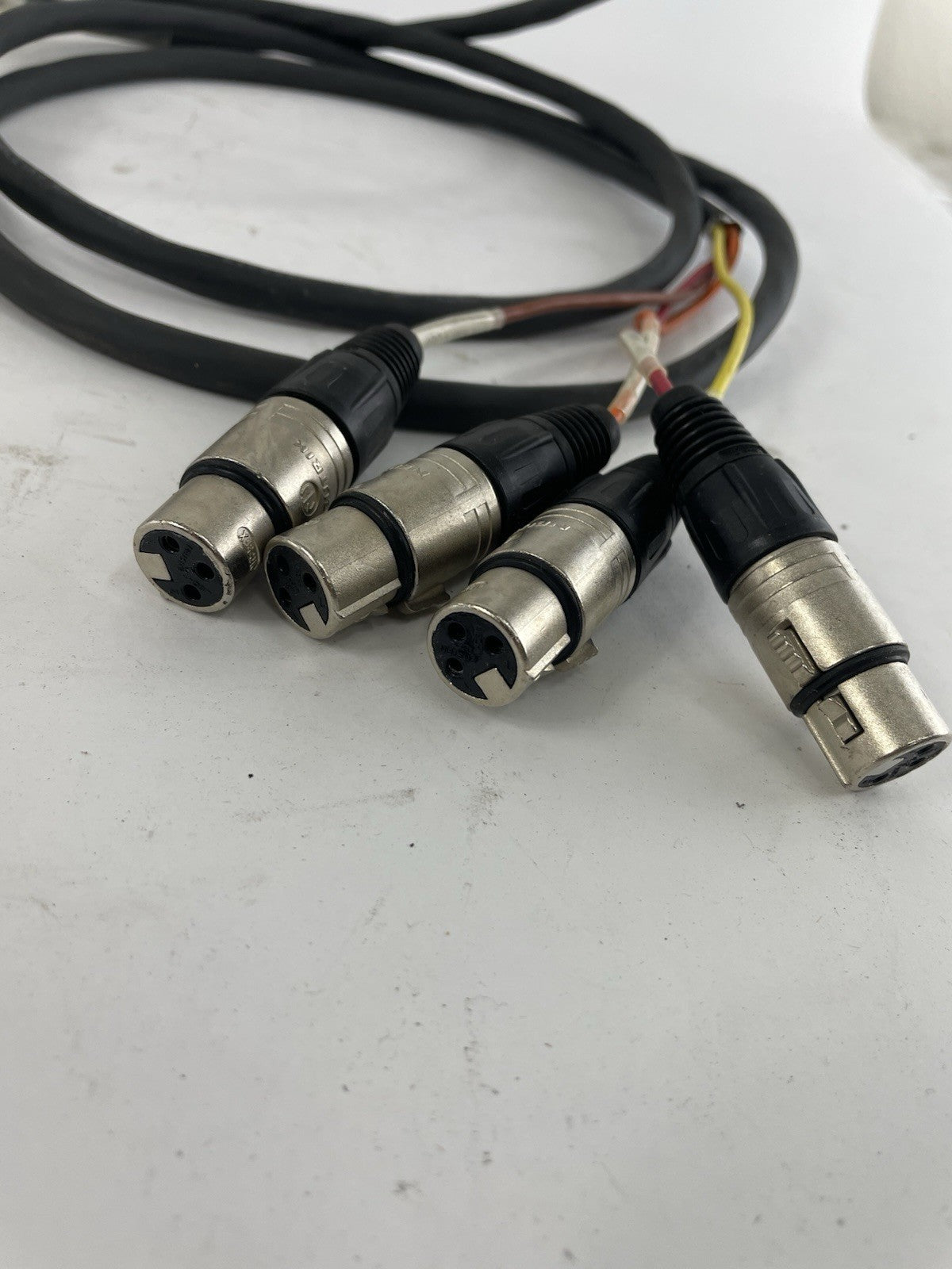 Belden 4 Channel Male 1/4" Phone to 3-Pin Neutrik XLR Female Snake Cable 9'