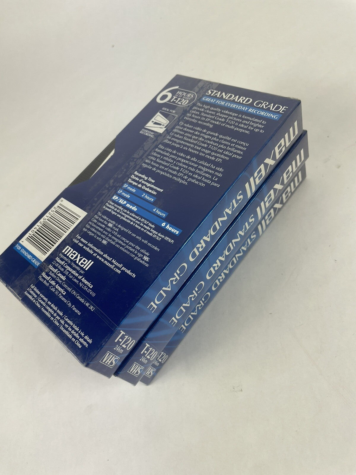 Lot of 3: BRAND NEW Sealed Maxell GX-Silver 6 Hours T-120 VHS Blank Tape