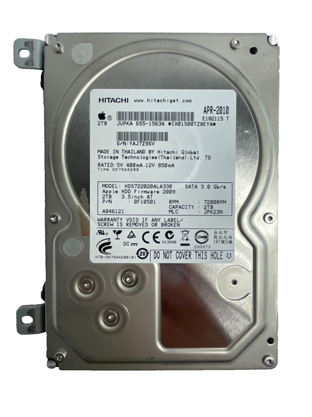 Hitachi Model HDS722020ALA330 2TB Internal Hard Drive Deskstar Cache 32MB