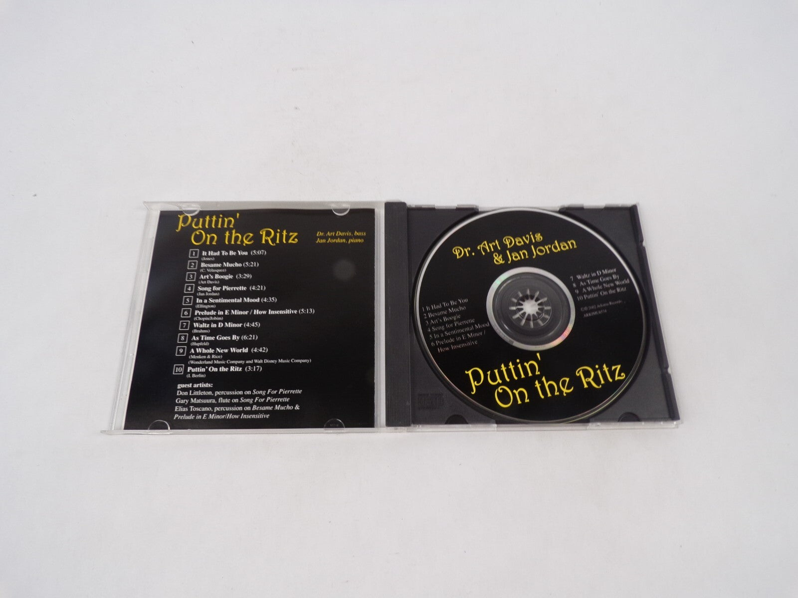 Puttin' On The Ritz Dr. Art Davis & Jan Jordan It Had To Be You Besame MuchCD#71