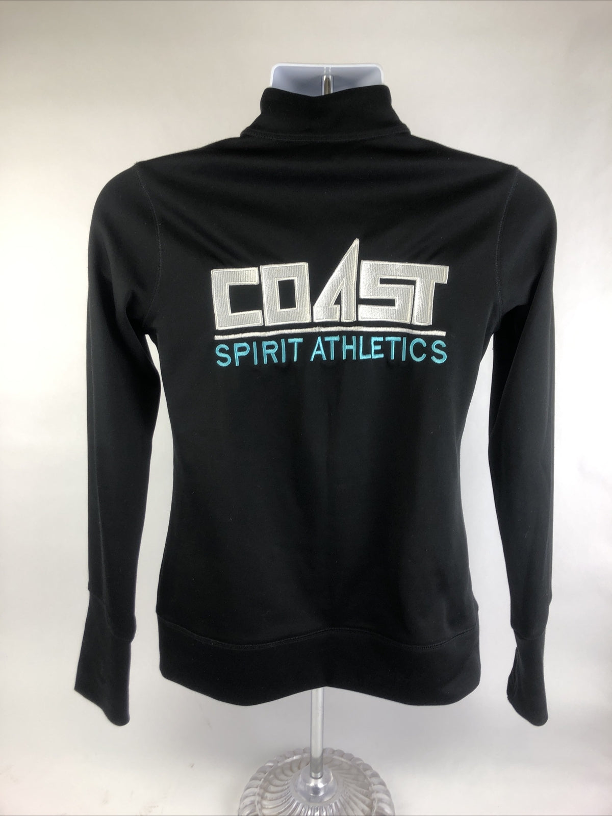 Coast Spirit Athletics Cheerleader Black Track Jacket Full Zip Women’s Medium
