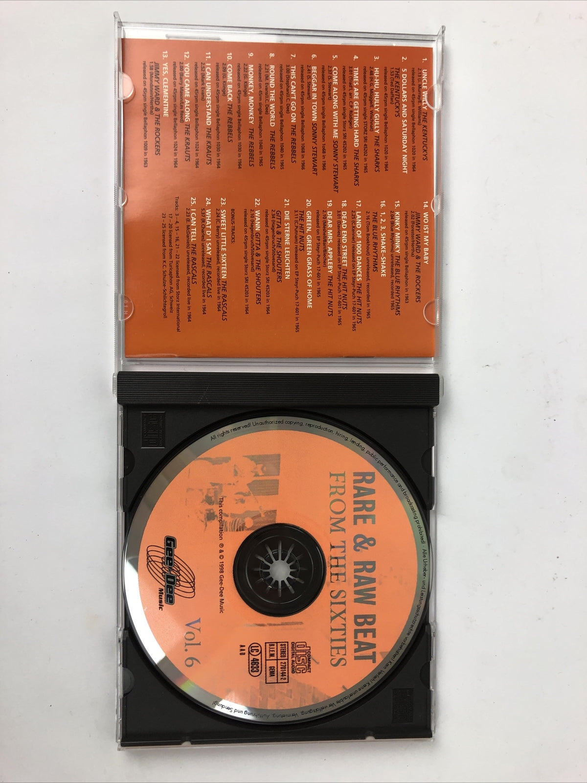 RARE & RAW BEAT FROM THE SIXTIES 60s VOL. 6 CD The Sharks The Krauts Rascals #2