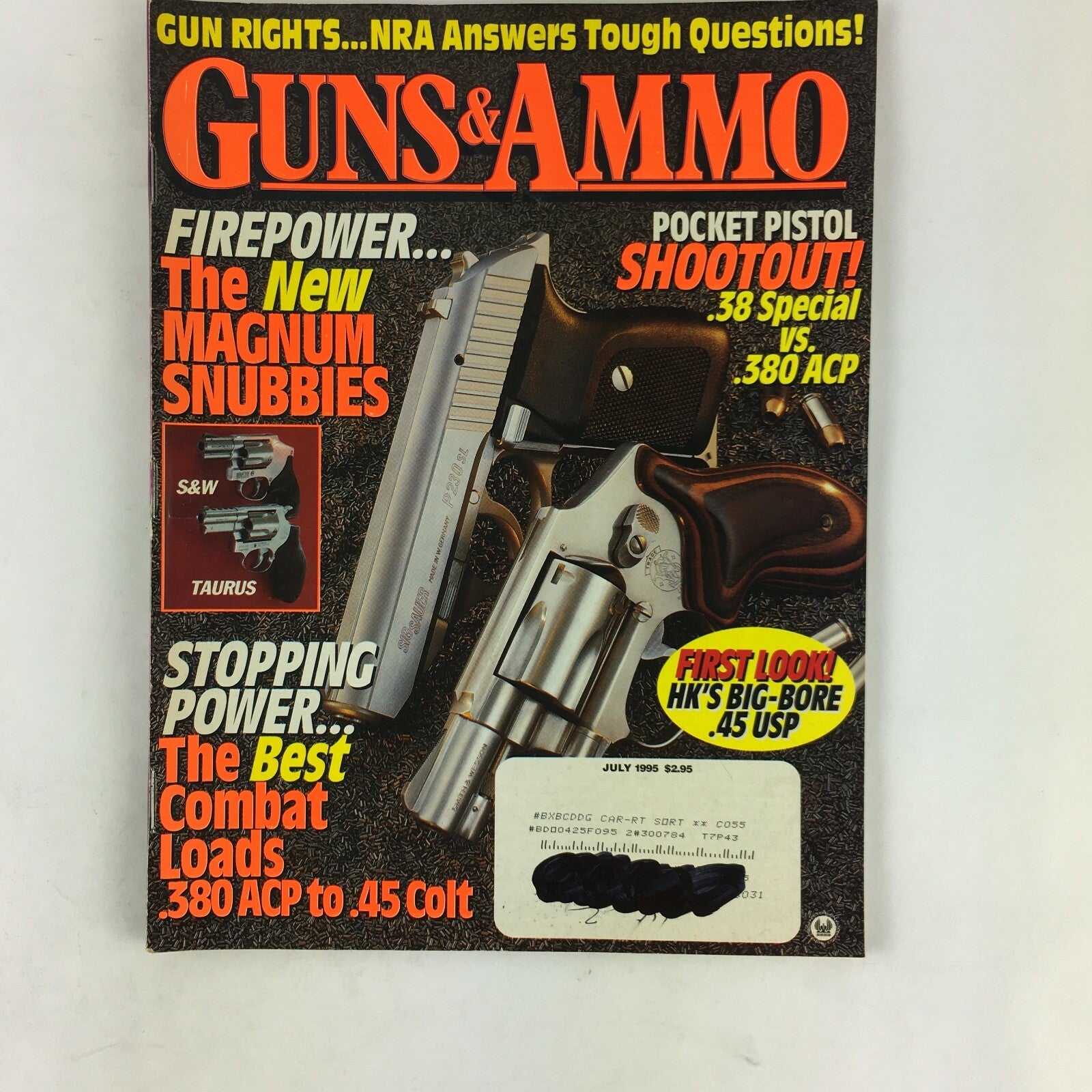 July 1995 Guns & Ammo Magazines Firepower The New Magnum Snubbies .380 ACP